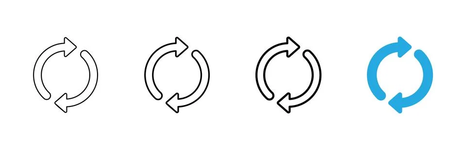 Refresh icon vector. Reload sign and symbol. Update icon. Stock Illustration