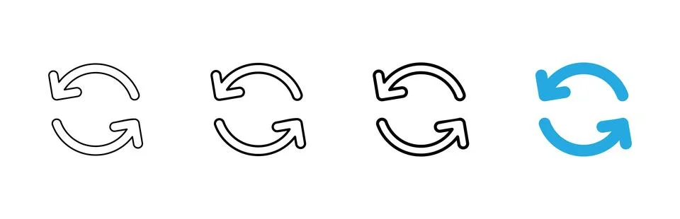 Refresh icon vector. Reload sign and symbol. Update icon. Stock Illustration