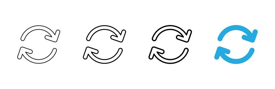 Refresh icon vector. Reload sign and symbol. Update icon. 스톡 일러스트