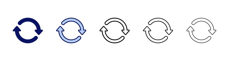 Refresh icon vector. Reload sign and symbol. Update icon. Stock Illustration