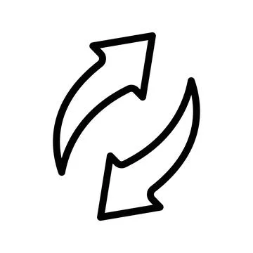 Refresh Icon for Web Interfaces, Software Updates, and Data Management Graphi Stock Illustration