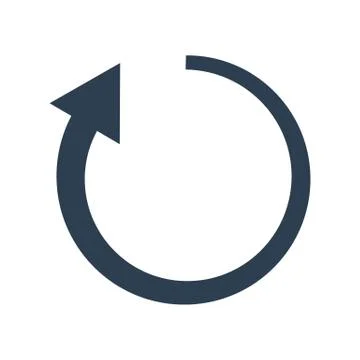 Refresh icon on white background. Stock Illustration