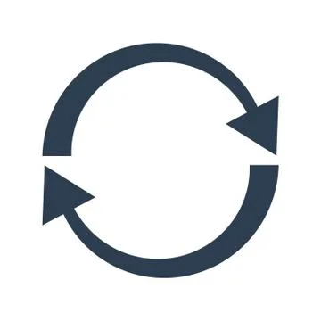 Refresh icon on white background. Stock Illustration