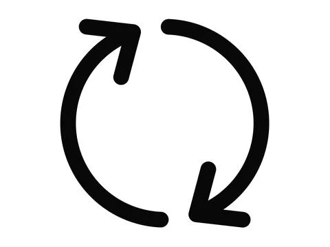 Refresh icon,Loading arrow. Circular rotation symbol. Recycle sign. Stock Illustration