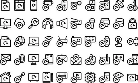 Refresh icons High-Quality Vector Icons Collection with Editable Stroke. Ideal Stock Illustration