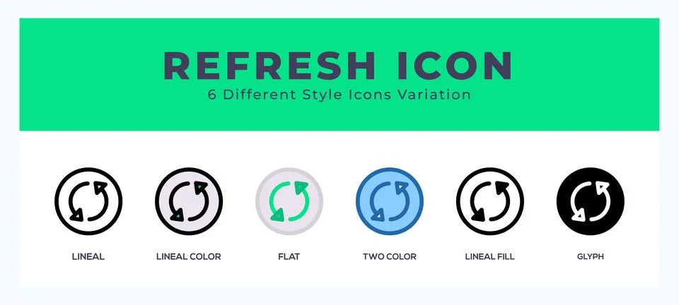 Refresh icons set of simple vector illustration. Stock Illustration
