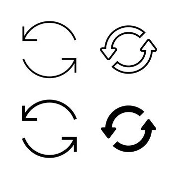 Refresh icons vector. Reload sign and symbol. Update icon. Stock Illustration