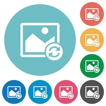 Refresh image flat round icons イラスト素材