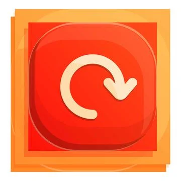 Refresh interface button icon, cartoon style Stock Illustration