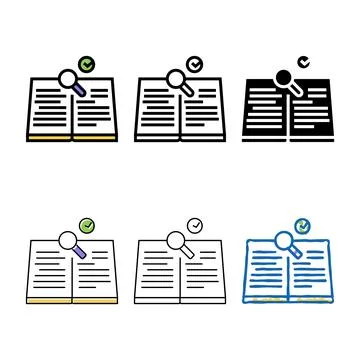 Refresh knowledge edition color icon vector sign Stock-Illustration