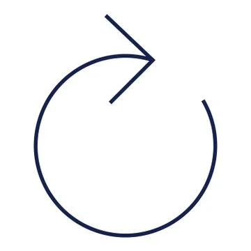 Refresh Line Icon. Arrow In Circle Illustration Stock Illustration