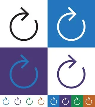 Refresh Line Icon. Arrow In Circle Illustrazione stock