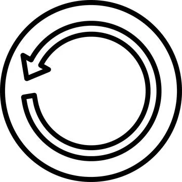 Refresh Line Icon Design Stock Illustration