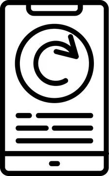 Refresh Line Icon Design Stock Illustration
