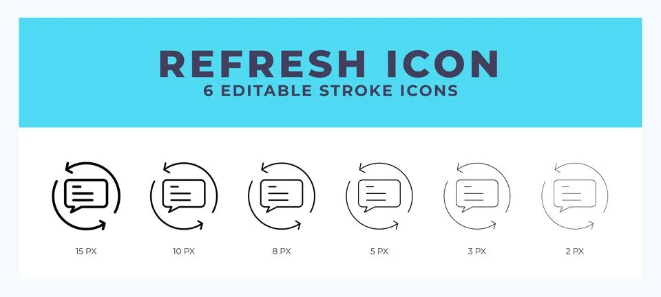 Refresh line icon. Vector icon symbol. Logo illustration. Editable line icon. Stock Illustration