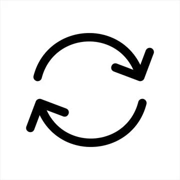 Refresh line icon vector illustration isolated on white background Stock Illustration