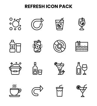 Refresh Line UI Icons Pack Stock Illustration