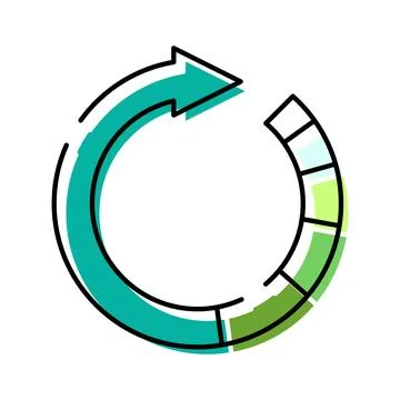 Refresh loading circle icon update progress Stock Illustration