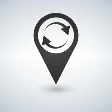 Refresh Map Marker icon. Vector Illustration. Stock Illustration