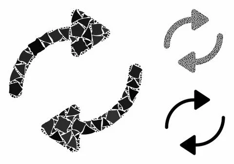 Refresh Mosaic Icon of Tremulant Elements Illustrazione stock