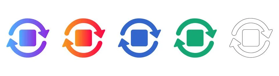 Refresh or Reload Process Icons Ilustración de archivo