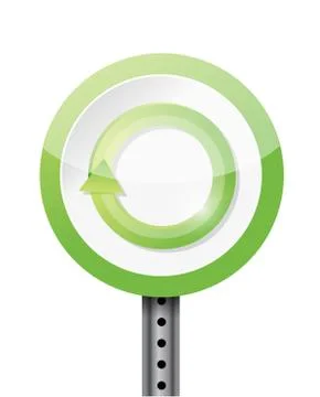Refresh or renew road sign illustration design over a white background Ilustração Stock