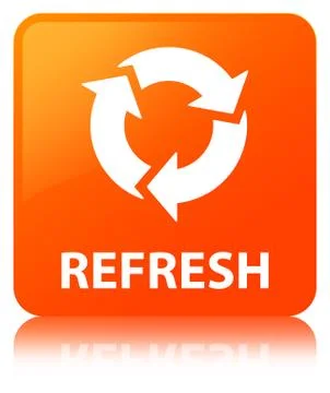 Refresh orange square button Stock Illustration