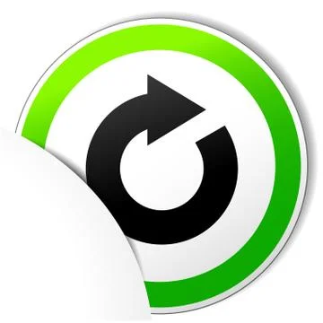 Refresh paper icon Stock Illustration