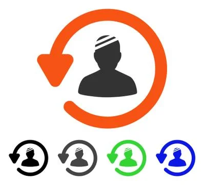 Refresh Patient Flat Icon Stock Illustration