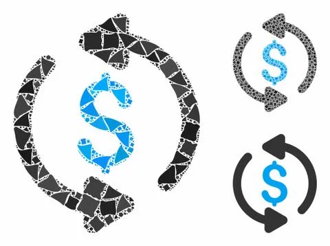 Refresh price Mosaic Icon of Irregular Elements 库存插图