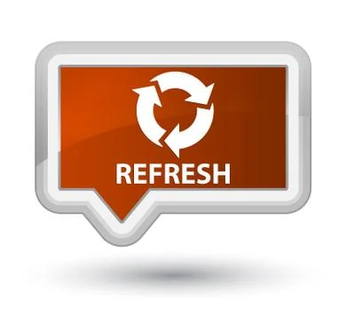 Refresh prime brown banner button Illustrazione stock