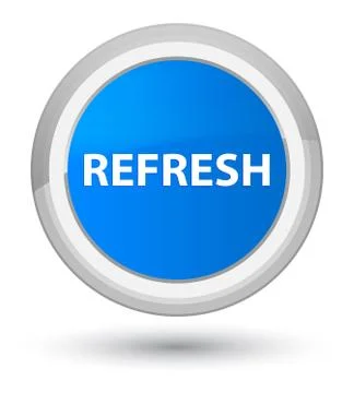 Refresh prime cyan blue round button Illustrazione stock