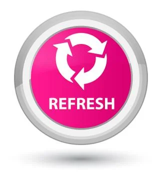 Refresh prime pink round button Stock Illustration
