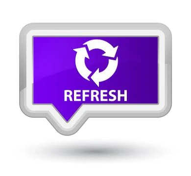 Refresh prime purple banner button Stock Illustration