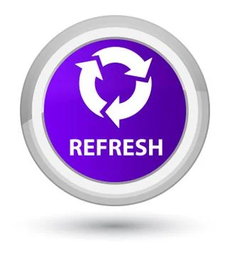 Refresh prime purple round button Stock Illustration