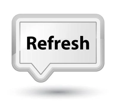 Refresh prime white banner button Stock Illustration