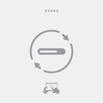 Refresh progress bar icon Stock Illustration