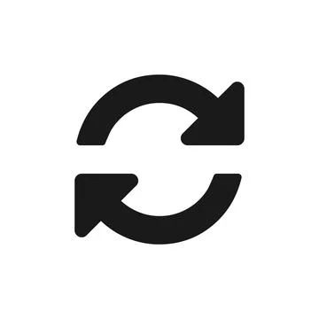 Refresh Reload and Recycle vector icon. Refresh symbol isolated on white back Stock Illustration