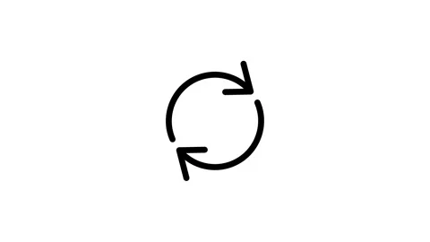 Refresh reload animation icon looping smoothly on a white background.Modern.. 库存影片 341516262