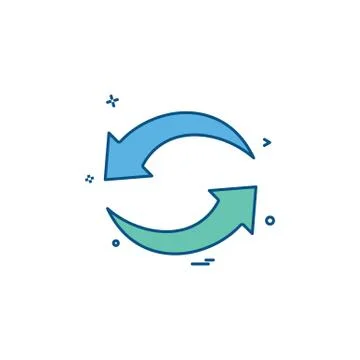 Refresh reload arrow basic icon Stock Illustration