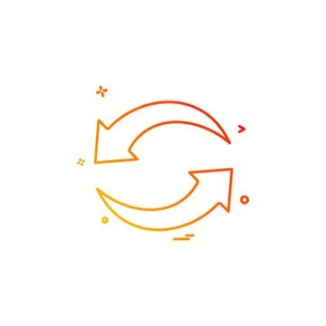 Refresh reload arrow basic icon Illustrazione stock