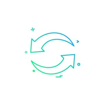 Refresh reload arrow basic icon Stock Illustration