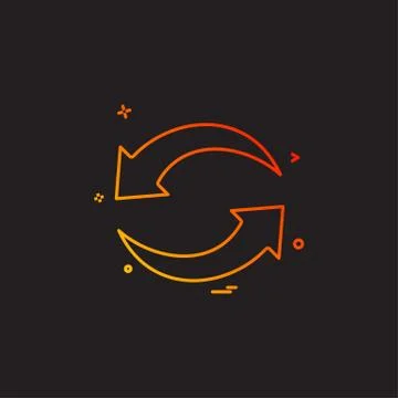 Refresh reload arrow basic icon Stock Illustration