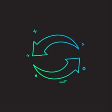 Refresh reload arrow basic icon Illustrazione stock