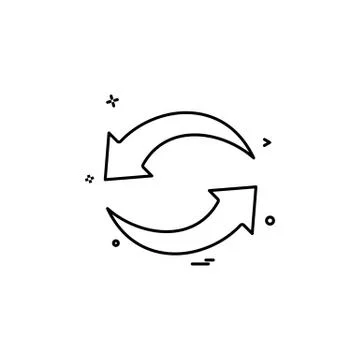 Refresh reload arrow basic icon Stock Illustration