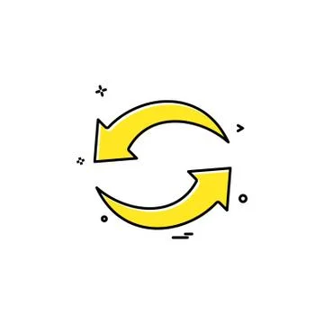 Refresh reload arrow basic icon Stock Illustration