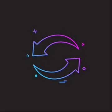 Refresh reload arrow basic icon Illustrazione stock