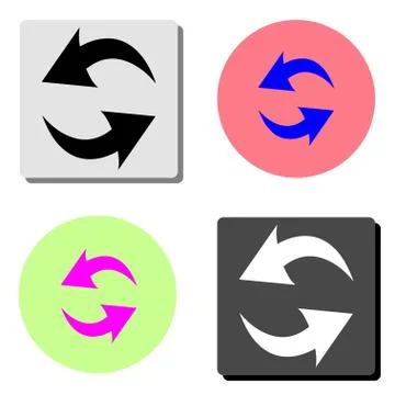 Refresh, Reload. flat vector icon Stock Illustration