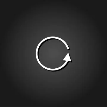 Refresh reload rotation loop icon flat. Illustrazione stock