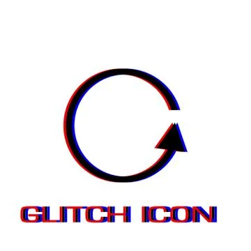 Refresh reload rotation loop icon flat. Stock Illustration